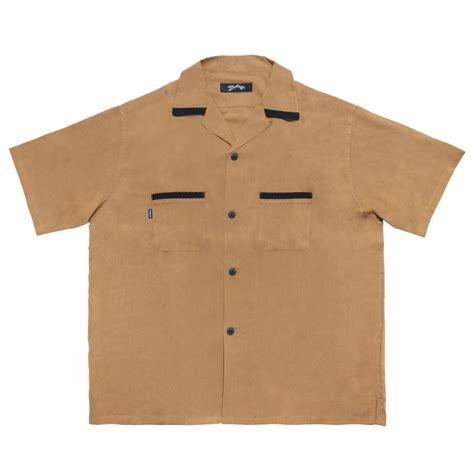 LOOSE BOWLING SHIRT IN RAYON TWILL 